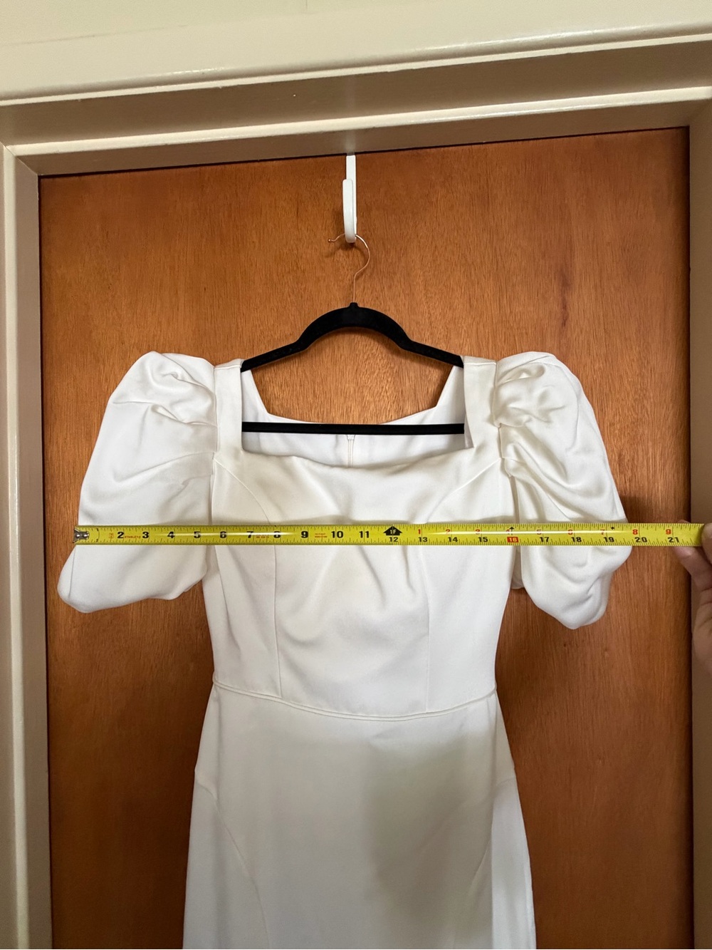 Miosa bride ivory puff sleeve wedding dress satin le blanc Casablanca - Picture 6 of 16